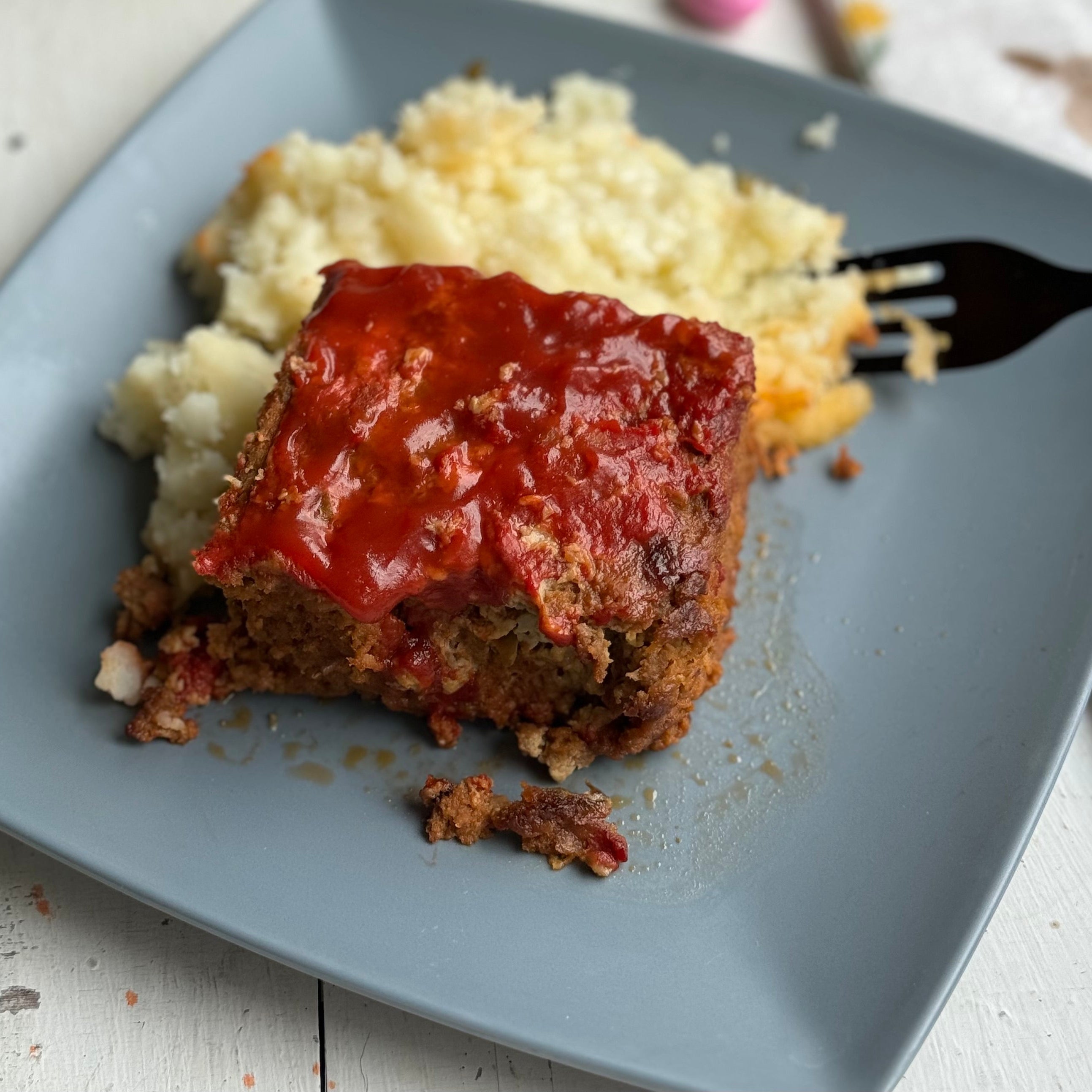 Meatloaf & Mashed Potatoes Plated